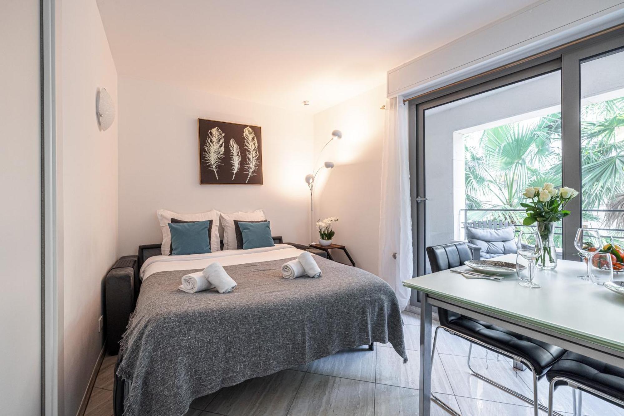 Studio Centre Terrasse Climatisation 50M Plage Menton Eksteriør bilde