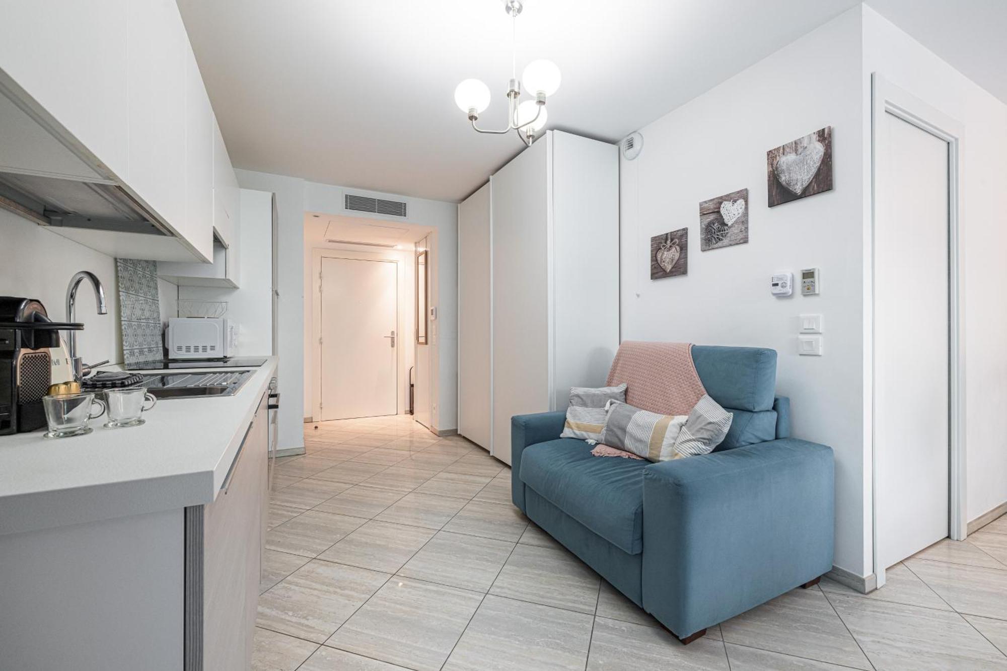 Studio Centre Terrasse Climatisation 50M Plage Menton Eksteriør bilde